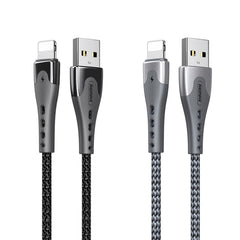 Cable de datos de carga rápida trenzado de aleación de aluminio de 8 pines USB a 2,4 A de 1 m de la serie KAWAY de REMAX RC-150i, 8 pines