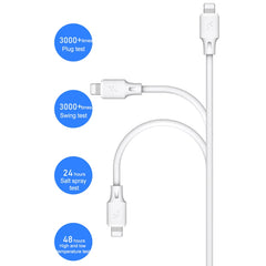 WK WDC-105i 2.4A 8 Pin Full Speed Pro Charging Data Cable, Length: 25cm, 8 Pin