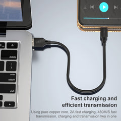 WK WDC-105i 2.4A 8 Pin Full Speed Pro Charging Data Cable, Length: 25cm, 8 Pin