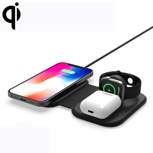 F20 3 in 1 15W Multi-function Magnetic Folding Wireless Charger for iPhone Series & Apple Watches & AirPods, F20