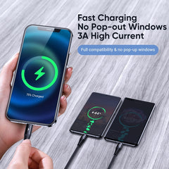 JOYROOM S-1230G4 3A 3 In 1 USB to 8 Pin + Micro USB + Type-C / USB-C Fast Charging Data Cable Length: 1.2m