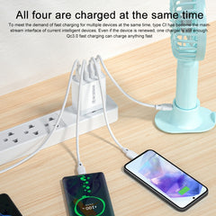 WK WP-U125 Youpin Series 18W QC3.0 4 USB Ports Fast Travel Charger, EU Plug, EU Plug