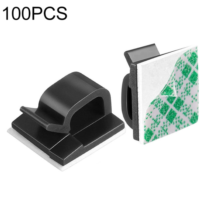 HG2392 100 PCS Desktop Data Cable Organizer Fixing Clip, Gum Type: Green and White, 100 PCS