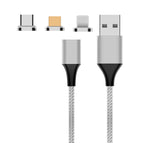 8 Pin + Micro USB + USB-C / Type-C / Silver