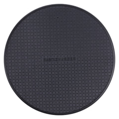 10W QI Plaid Pattern Round Plastic Wireless Charger, Plastic