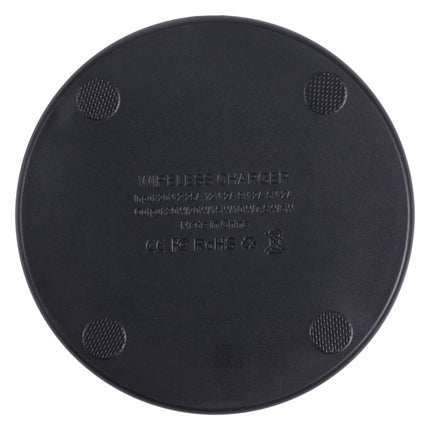 10W QI Plaid Pattern Round Plastic Wireless Charger, Plastic