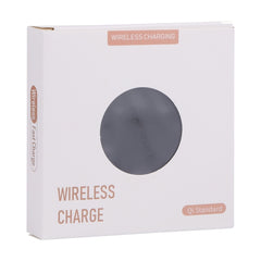 10W QI Plaid Pattern Round Plastic Wireless Charger, Plastic