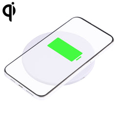 10W QI Plaid Pattern Round Plastic Wireless Charger, Plastic