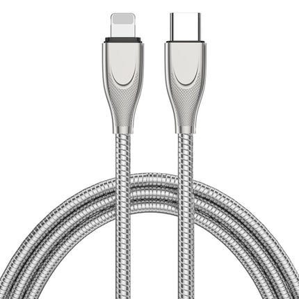 Cable de datos de carga rápida ADC-009 USB-C/Tipo-C a 8 pines con manguera de aleación de zinc, longitud del cable: 1 m, USB-C/Tipo-C a 8 pines