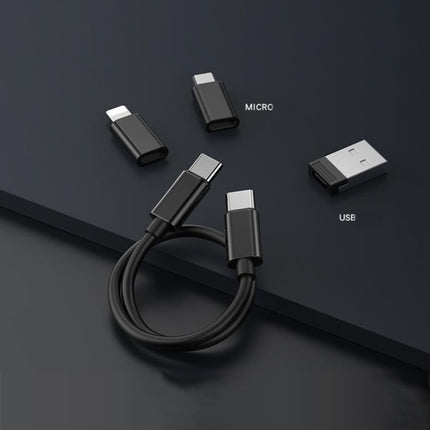 YESIDO CA118 Caja de almacenamiento de cable de datos de carga multifuncional 6 en 1, CA118, color negro