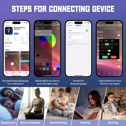 N69 Smart Bluetooth-Lautsprecher unterstützt kabelloses Ladegerät und Wecker und Umgebungslicht, US-Stecker, US-Stecker, N69 US-Stecker