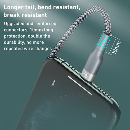 REMAX RC-009i Cable de datos de carga rápida USB-C/Tipo-C a 8 pines 20 W PD de 1 m y 2,22 A, Tipo-C a 8 pines 20 W