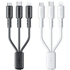 WEKOME WDC-02 Tidal Energy Series 3A USB auf 8 Pin+Type-C+Micro USB 3-in-1 PVC-Datenkabel, Länge: 1,2 m