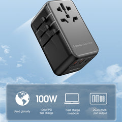 MOMAX UA10D 1-World GaN PD 100W Fast Charger Power Adapter, UA10D