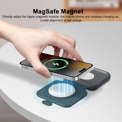 MOMAX UD30 Q.Mag Go 2 in 1 Foldable Magsafe Magnetic Wireless Charger