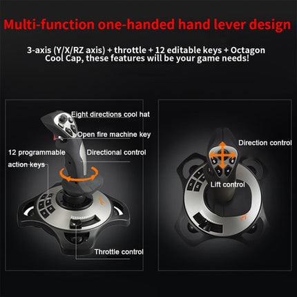 PXN PXN-2113 PC Game Imitate Flight Controller Flying Rocker, PXN PXN-2113