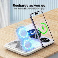 30W 4 in 1 Multifunctional Wireless Charger, 4 in 1