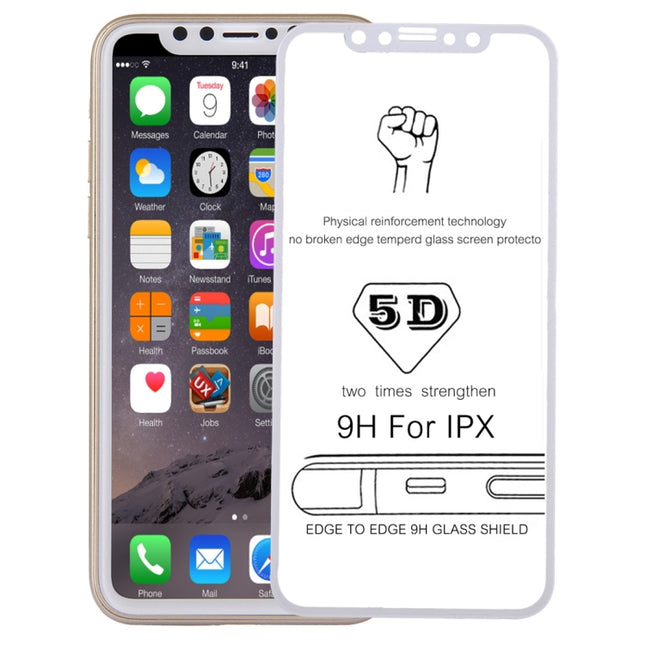 For iPhone X   0.3mm 9H Surface Hardness 4D Curved Full Screen Tempered Glass Screen Protector, iPhone X, For X, For iPhone  X (1 PC)