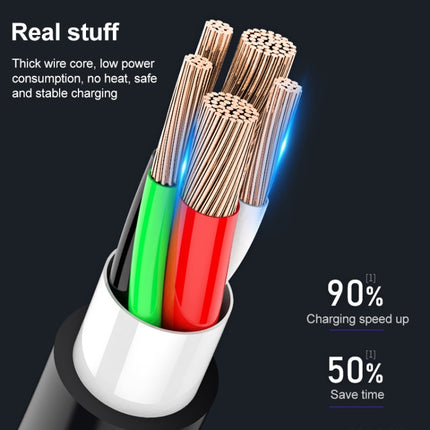 WK WDC-103 3A 3 In 1 8 Pin + Micro USB + Type-C / USB-C Fullspeed Pro Charging Data Cable, Length: 1.15m