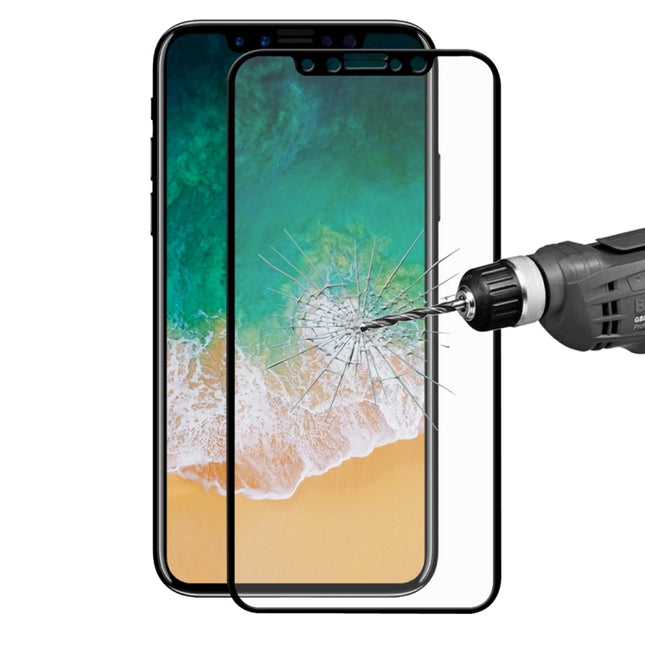 For iPhone X ENKAY Hat-Prince 0.26mm 9H Surface Hardness 2.5D Explosion-proof Full Screen Tempered Glass Screen Film, For X (0.26mm 2.5D)