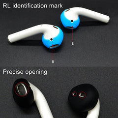 Anti-lost Rope + Silicone Case + Earphone Hang Buckle + Earplug Cover Bluetooth Wireless Earphone Cover Case Set for Apple AirPods 1 / 2