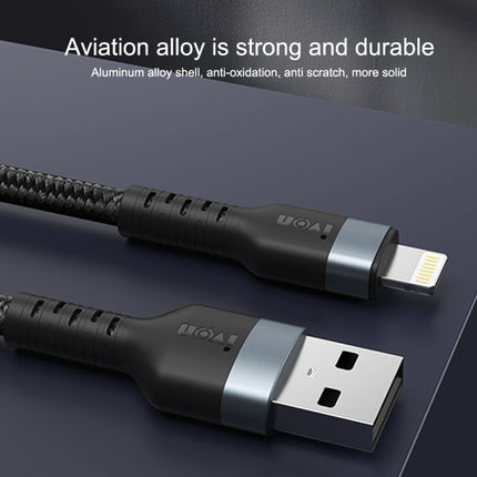 IVON CA88 12W 2.4A USB to Micro USB Nylon Braid Fast Charge Data Cable, Cable Length: 1m, Micro USB