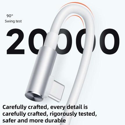Original Xiaomi 6A USB to USB-C / Type-C 90 Degree Elbow Fast Charging Data Cable, Length: 1.5m, 6A, Length: 1.5m