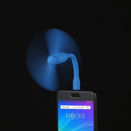 USB-C / Type-C Bendable Mini Strong Wind Long Handle Small Fan