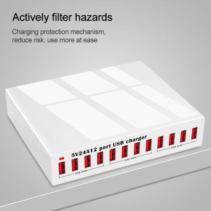 WLX-X6 120W 12 In 1 Multi-function Smart USB Charging Station