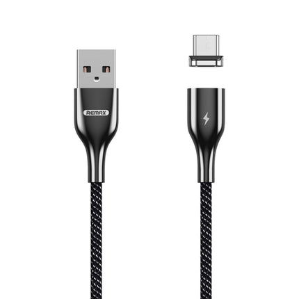 REMAX RC-158m 3A USB to Micro USB Interface Charging + Transmission Magnetic Attraction Polyester Two-color Braided Data Cable, Cable Length: 1m, Micro USB
