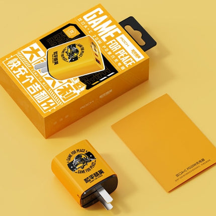 Cargador de viaje de carga rápida con dos puertos USB + TypeC/USB-C de 20 W ROCK T42 PD, enchufe CN