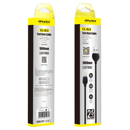 awei CL-63 2.5A 8 Pin Charging + Transmission Aluminum Alloy Data Cable, Length: 1m