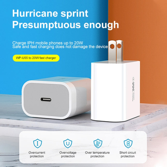 Cargador rápido PD de velocidad máxima de 20 W WK WP-U55
