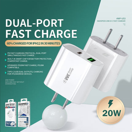 WK WP-U53 QC3.0 Ladegerät 20W USB Typ-C Maxspeed PD Schnellladegerät