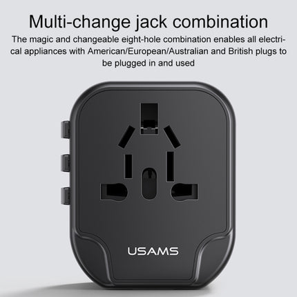 USAMS US-CC173 T55 12W Universal Multi Plug Travel Charger, US-CC173 T55