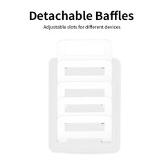 659Q 80W 4 Ports QC3.0 Fast Charging Dock USB Smart Charger with Phone & Tablet Holder, US Plug