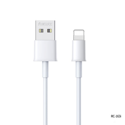 Cable de datos de carga rápida profesional Remax RC-163i de 2,1 A y 8 pines, longitud: 1 m, 8 pines