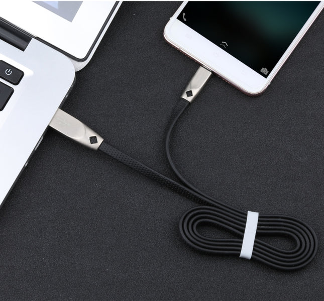AWEI CL-96 USB to Micro USB Portable TPE + Aluminum Alloy Data Cable, 2A, Length: 1m