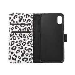 Für iPhone X Leopardenmuster PU + PC Horizontal Flip Lederschutzhülle mit Halter und Kartenfächern, Für X