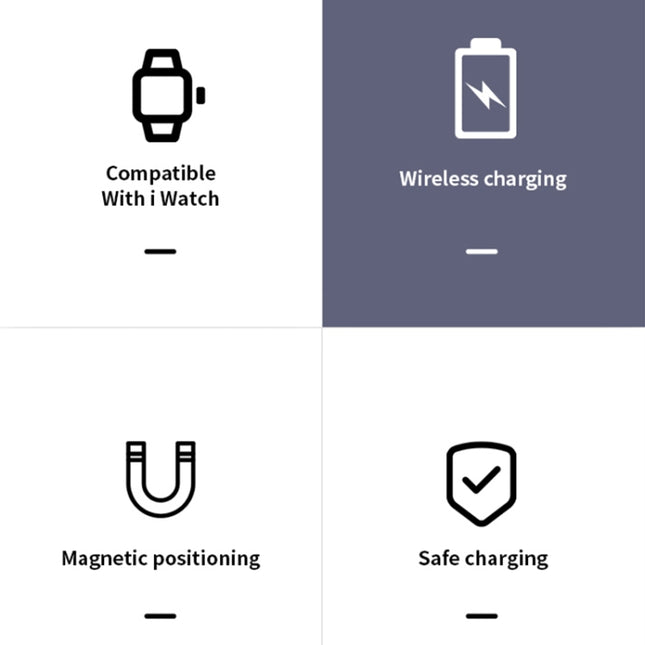 K02 Universal Portable Magnetic Wireless Charger for Apple Watch Series 6 / 5 / SE / 4 / 3 / 2 / 1