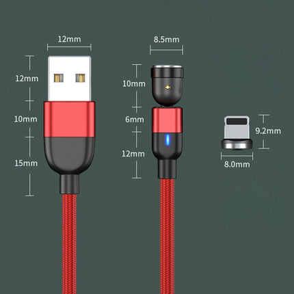 2 m 3 A Ausgang USB auf 8 Pin 540 Grad drehbares magnetisches Datensynchronisations-Ladekabel, 2 m 8 Pin