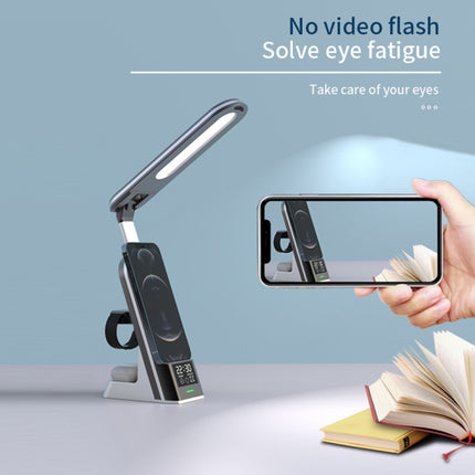 H33 7 in 1 15W Multi-function Desk Lamp Wireless Charger for Mobile Phones / Apple Watches / AirPods
