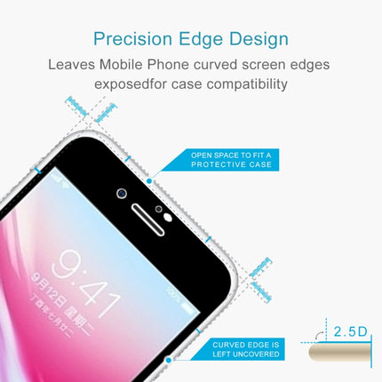 For iPhone 8 Plus 0.26mm 9H Surface Hardness 2.5D Explosion-proof Full Screen Silk-screen Tempered Glass Screen Film, For iPhone 8 Plus(Silk-screen 1 PC)