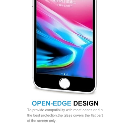 For iPhone 8 Plus 0.26mm 9H Surface Hardness 2.5D Explosion-proof Full Screen Silk-screen Tempered Glass Screen Film, For iPhone 8 Plus(Silk-screen 1 PC)
