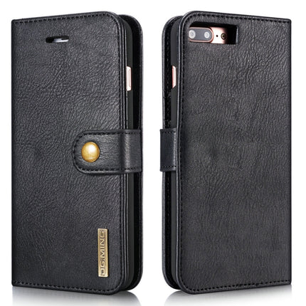 DG.MING para iPhone 8 Plus y iPhone 7 Plus Crazy Horse Texture - Funda protectora magnética desmontable con tapa horizontal, ranuras para tarjetas y billetera, para iPhone 8P y 7P
