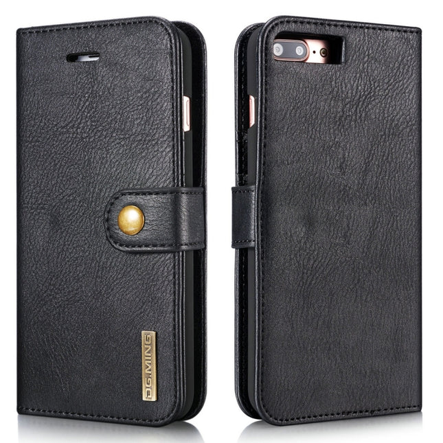 DG.MING for iPhone 8 Plus & iPhone 7 Plus Crazy Horse Texture Horizontal Flip Detachable Magnetic Protective Case with Holder & Card Slots & Wallet, iPhone 8P & 7P