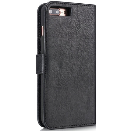DG.MING para iPhone 8 Plus y iPhone 7 Plus Crazy Horse Texture - Funda protectora magnética desmontable con tapa horizontal, ranuras para tarjetas y billetera, para iPhone 8P y 7P