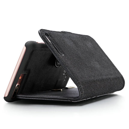 DG.MING para iPhone 8 Plus y iPhone 7 Plus Crazy Horse Texture - Funda protectora magnética desmontable con tapa horizontal, ranuras para tarjetas y billetera, para iPhone 8P y 7P