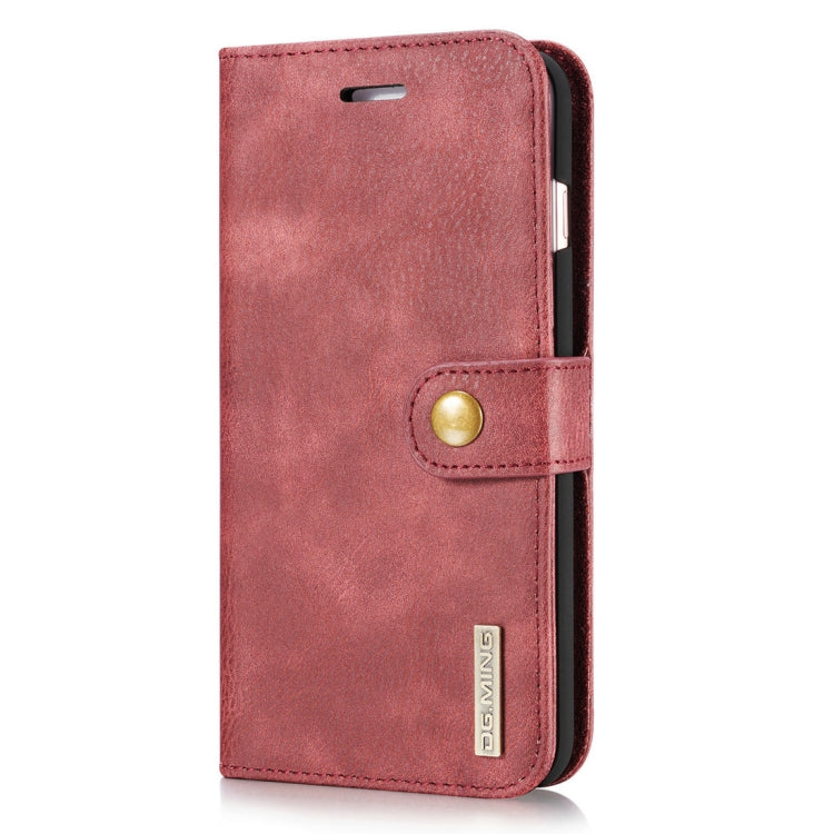 DG.MING Schutzhülle für iPhone 8 Plus und iPhone 7 Plus, Crazy Horse-Textur, horizontales Flip, abnehmbare magnetische Schutzhülle mit Halterung, Kartenfächern und Geldbörse, iPhone 8P und 7P
