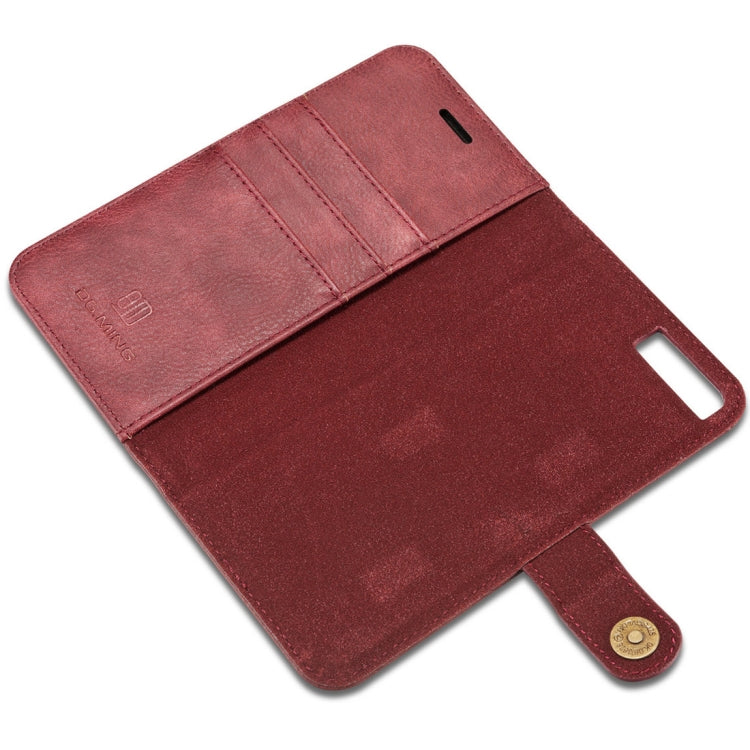 DG.MING Schutzhülle für iPhone 8 Plus und iPhone 7 Plus, Crazy Horse-Textur, horizontales Flip, abnehmbare magnetische Schutzhülle mit Halterung, Kartenfächern und Geldbörse, iPhone 8P und 7P